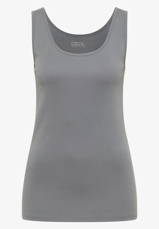 Top basique en couleur unie graphite light grey