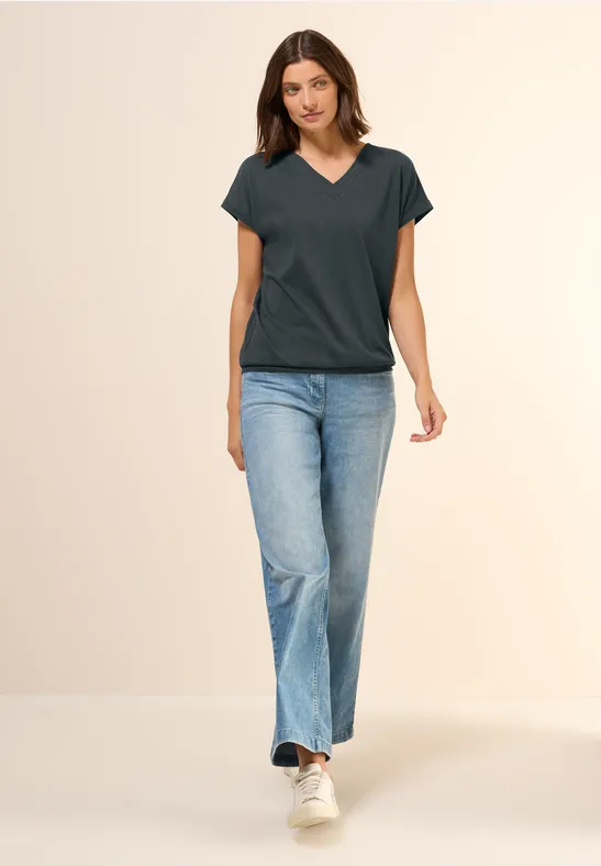 V-Neck T-Shirt slate khaki