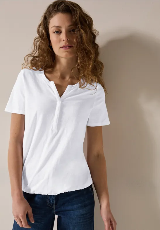 T-Shirt im Tunika-Look White