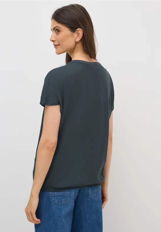 Shirt im Tunika-Look ink green