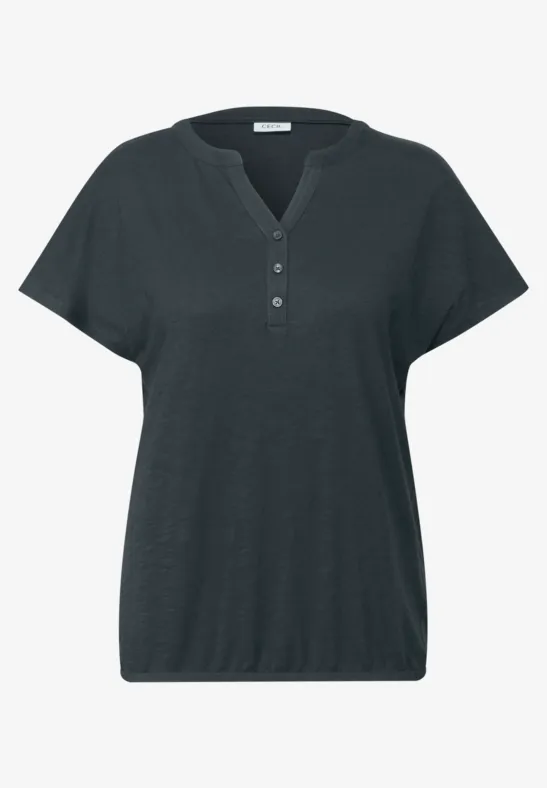 Shirt im Tunika-Look ink green