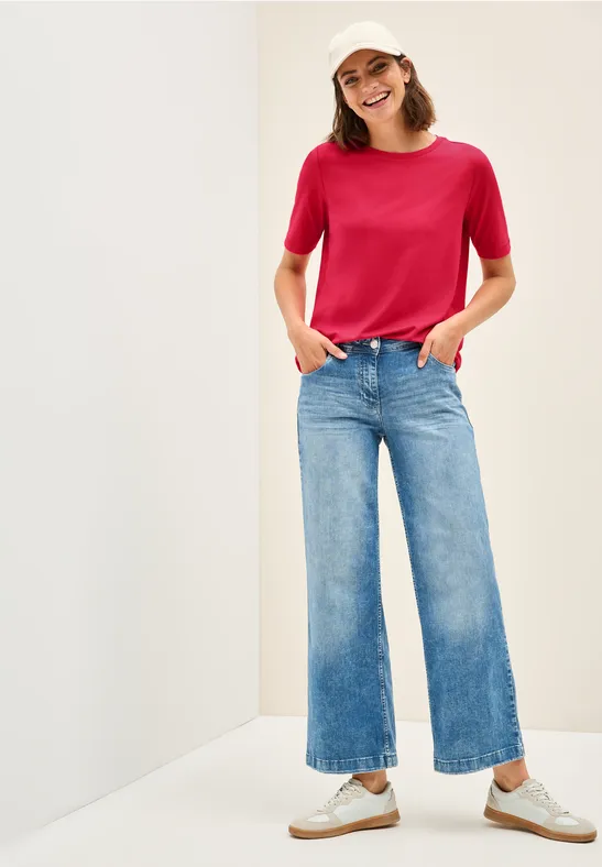 T-shirt basique à col rond glazed apple red