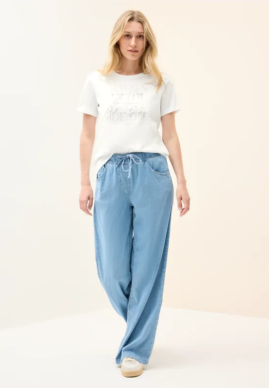 Shirt met tekst kunstwerk vanilla white