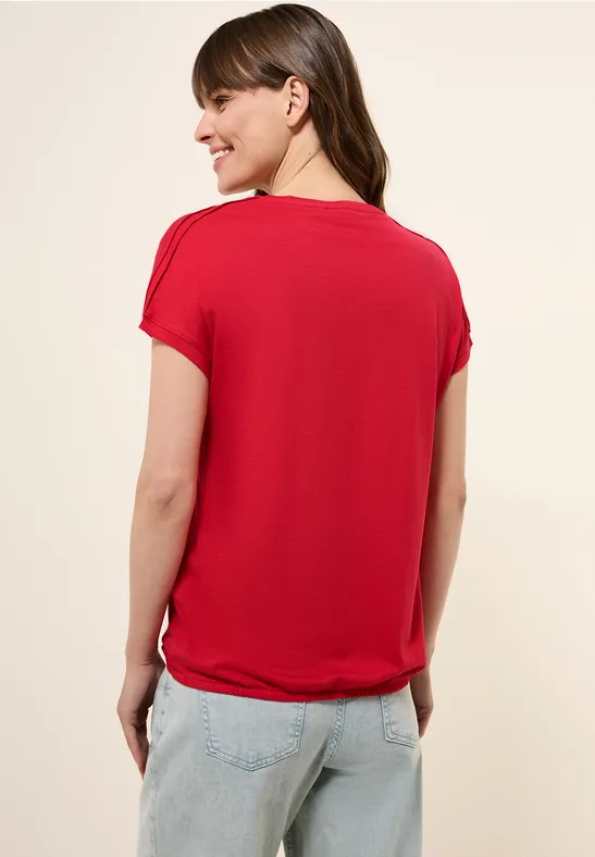 Shirt in effen kleur glazed apple red