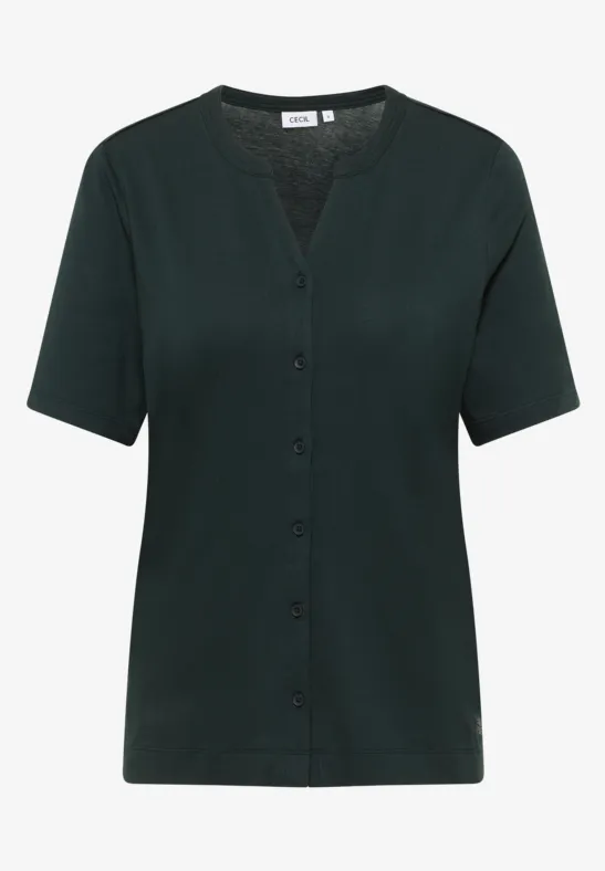 T-Shirt im Tunika-Look ink green