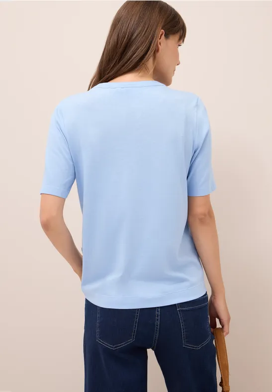 T-Shirt im Tunika-Look light sky blue