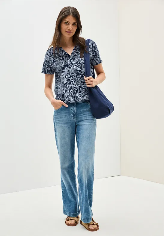 T-shirt imprimé au look tunique universal blue