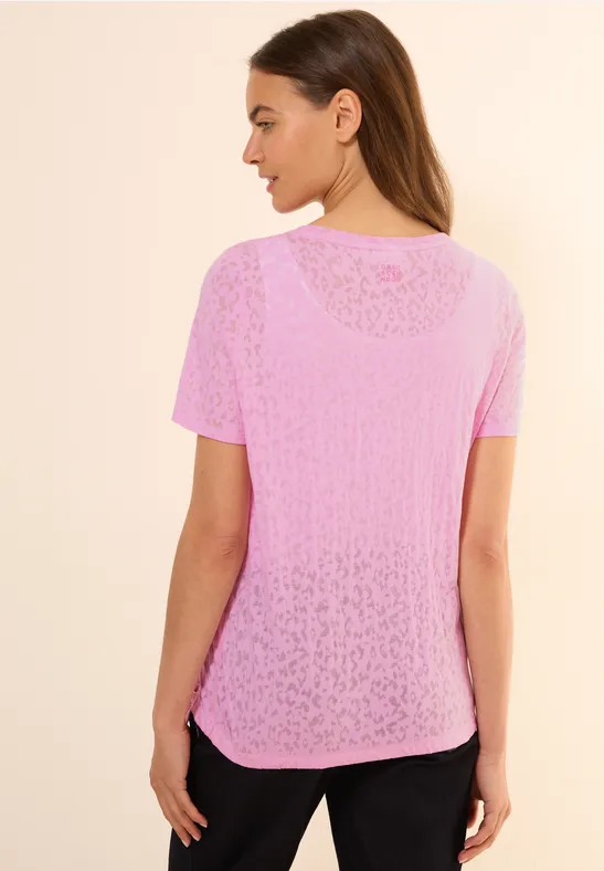 T-Shirt mit Schmucksteinen cherry blossom pink