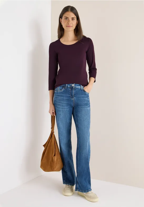 Basic Shirt eggplant red