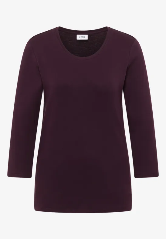 Basic Shirt eggplant red