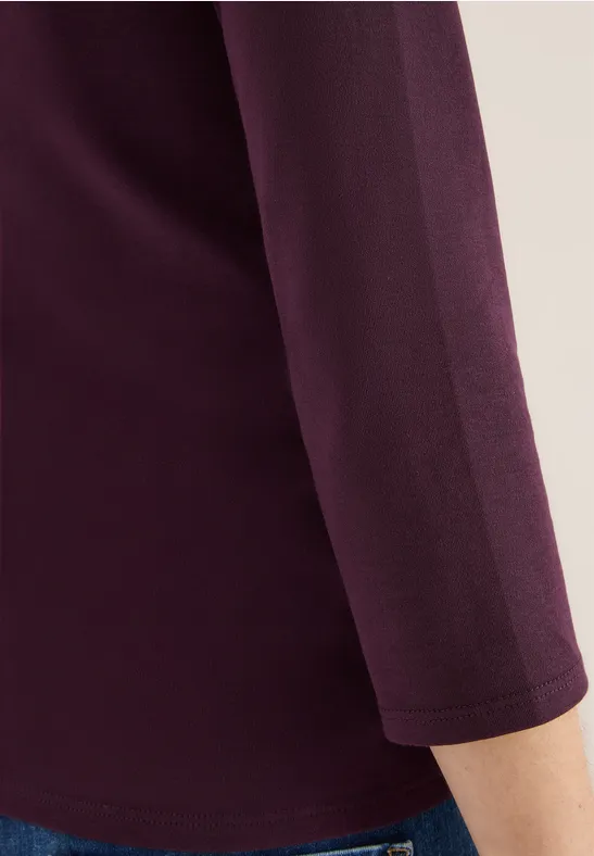Basic Shirt eggplant red