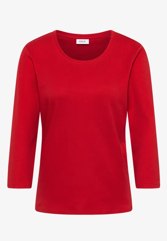 Basic shirt fiery red