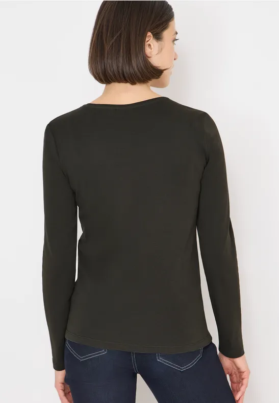 T-shirt à manches longues avec col en V null