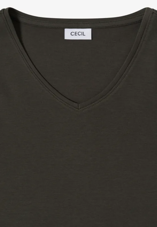 T-shirt à manches longues avec col en V null