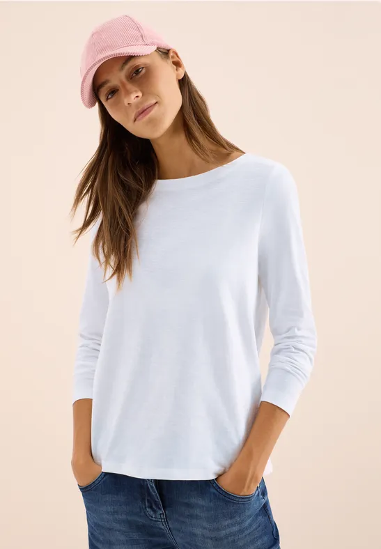 T-shirt basique à manches longues White