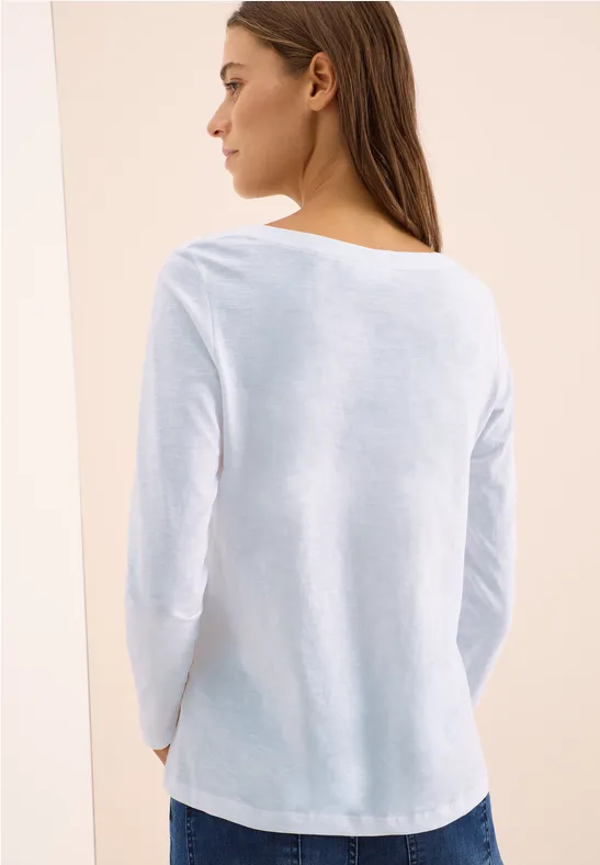 T-shirt basique à manches longues White