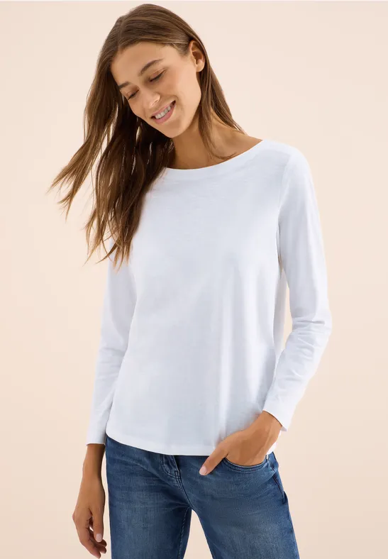 T-shirt basique à manches longues White
