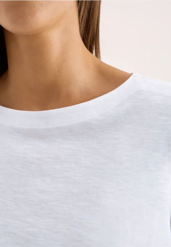 T-shirt basique à manches longues White