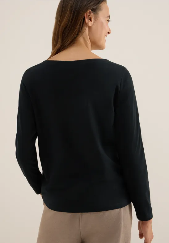 T-shirt basique à manches longues Black