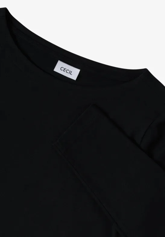T-shirt basique à manches longues Black