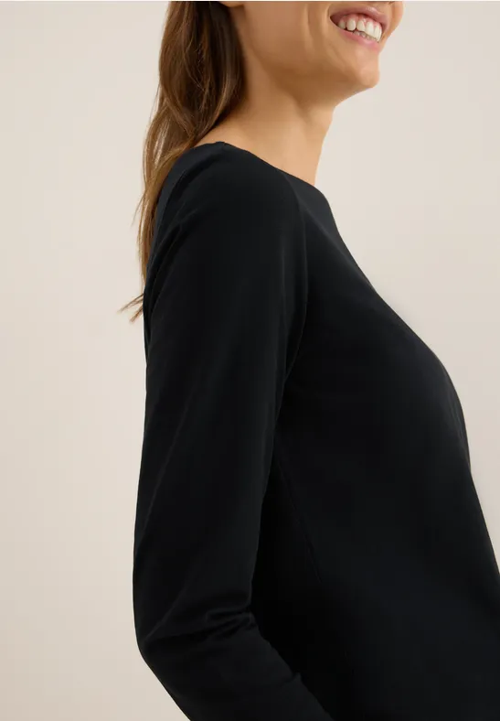 T-shirt basique à manches longues Black