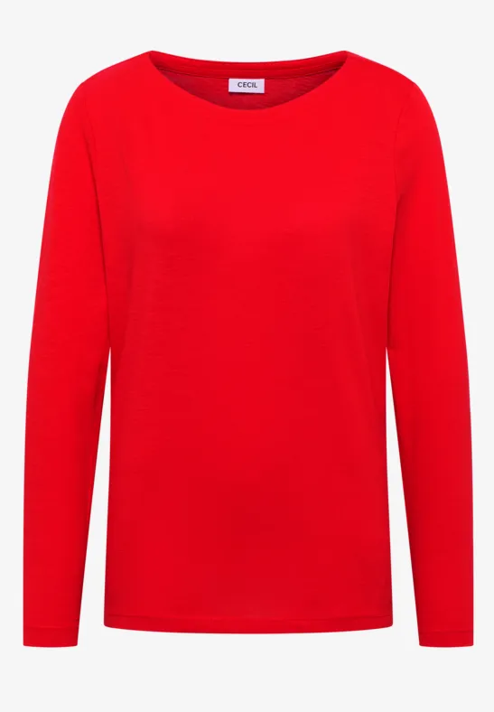Basic Langarmshirt pumkin orange