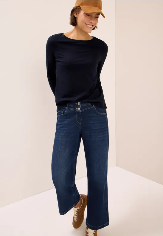 Basic shirt met lange mouwen urban dark blue