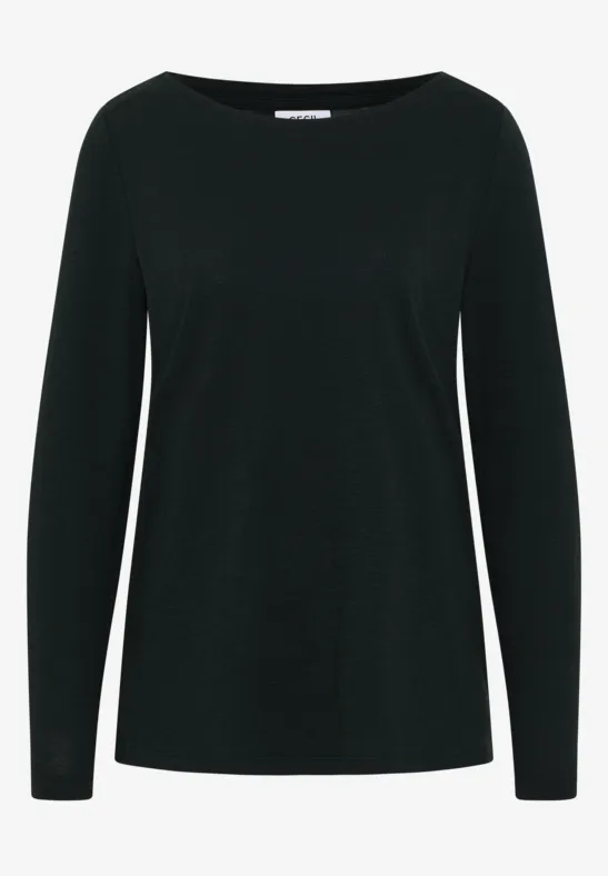 Basic shirt met lange mouwen ink green