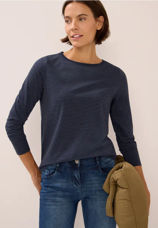 T-shirt à rayures tonales urban dark blue