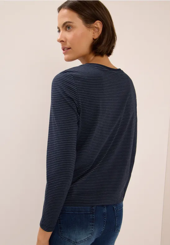 T-shirt à rayures tonales urban dark blue