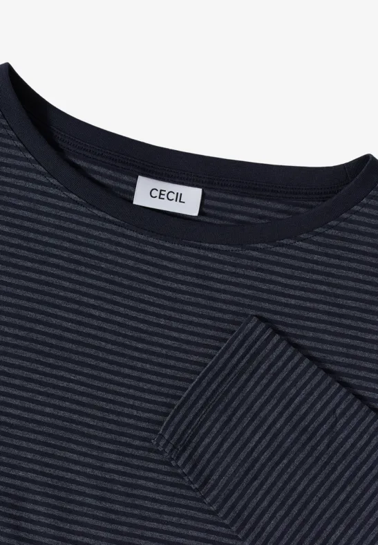 T-shirt à rayures tonales urban dark blue