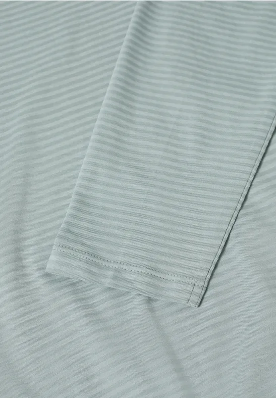 Shirt mit tonalen Streifen light mint blue