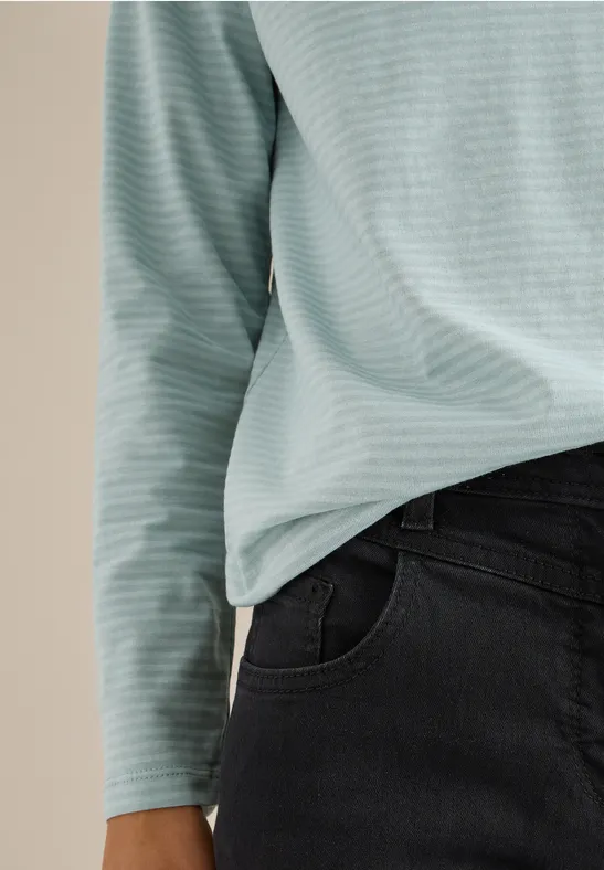 Shirt mit tonalen Streifen light mint blue