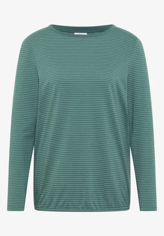 Shirt mit tonalen Streifen jewel green