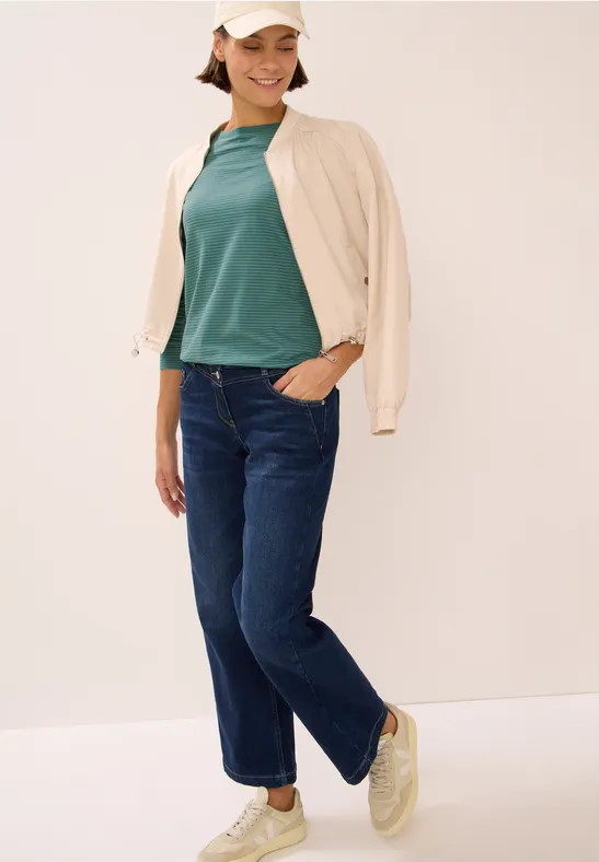 Shirt mit tonalen Streifen jewel green