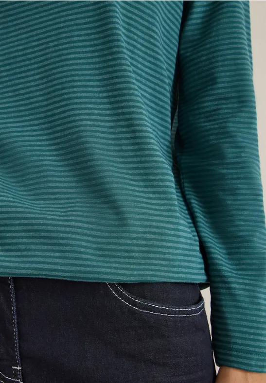 Shirt mit tonalen Streifen dark sea green