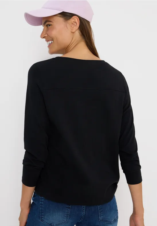 Shirt in Unifarbe Black