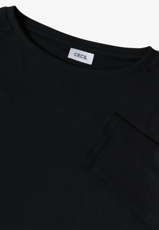 Shirt in Unifarbe Black