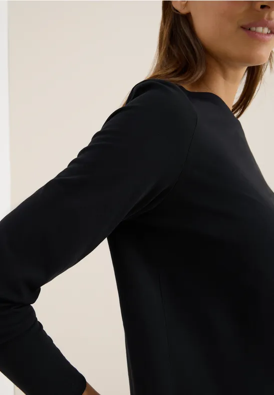 Shirt in Unifarbe Black