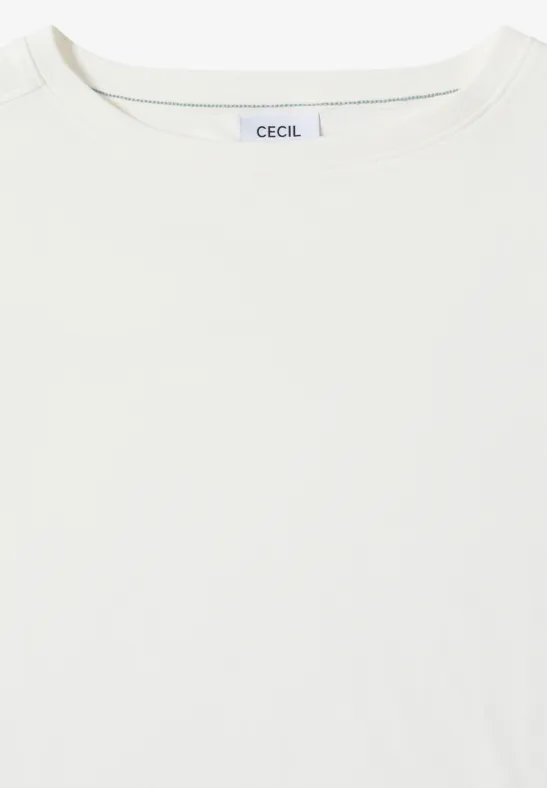 Shirt in Unifarbe vanilla white