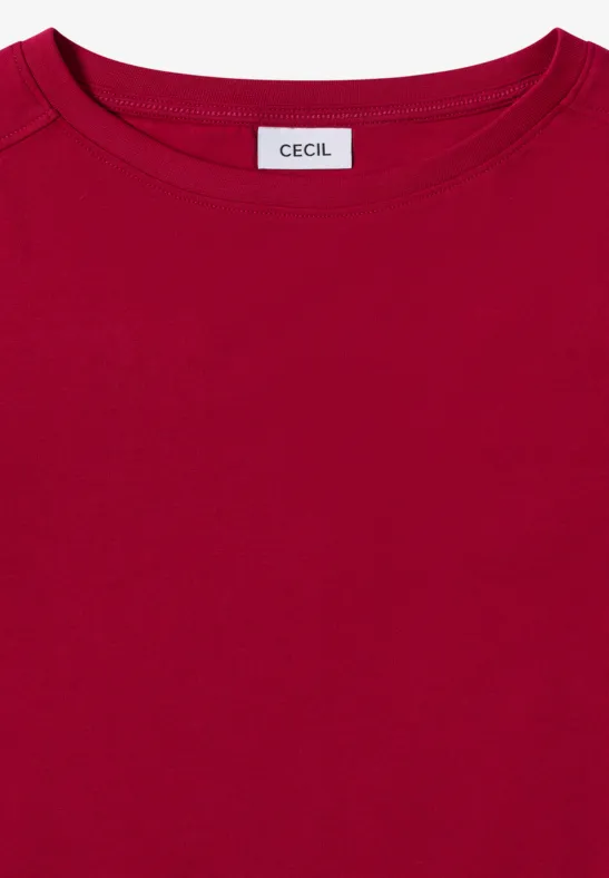 Shirt in Unifarbe beaujolais red
