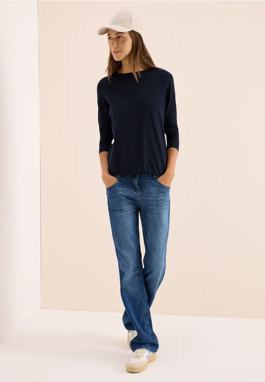 Shirt in effen kleur urban dark blue