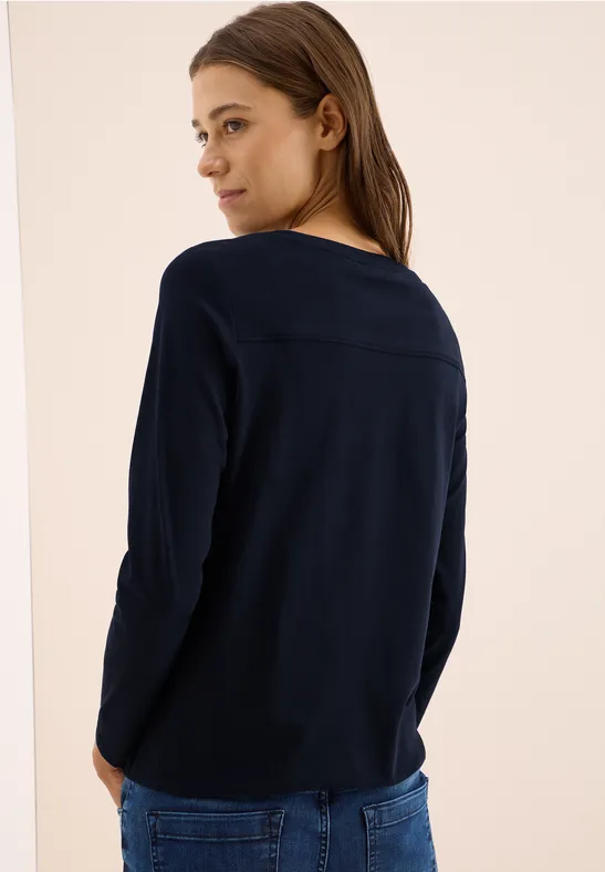 Shirt in effen kleur urban dark blue