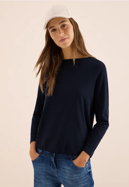 Shirt in effen kleur urban dark blue