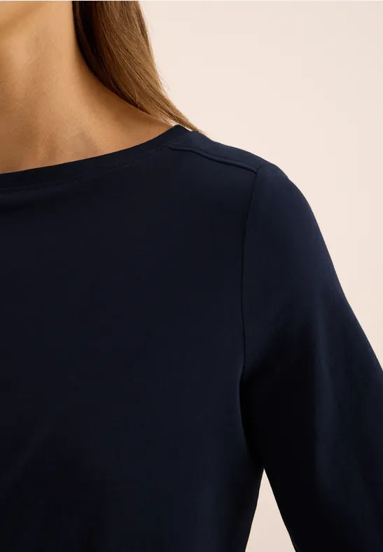 Shirt in effen kleur urban dark blue
