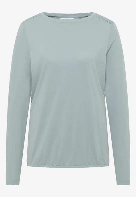 Shirt in Unifarbe light mint blue