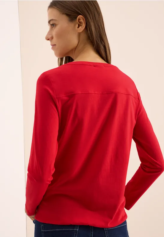 T-shirt en couleur unie fiery red