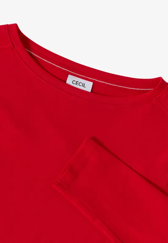 T-shirt en couleur unie fiery red