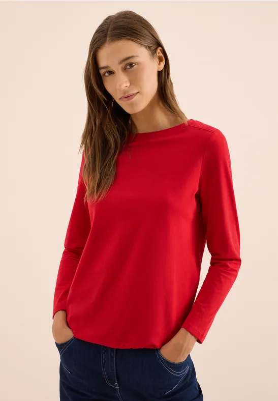T-shirt en couleur unie fiery red