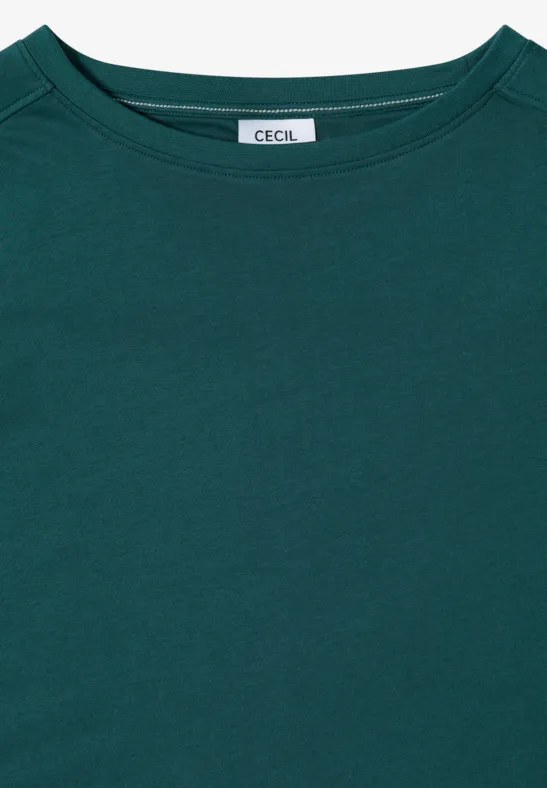 Shirt in Unifarbe dark sea green